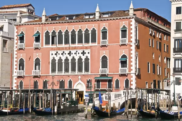 Hotel Danieli, San Marco basin and gondolas, Venice, UNESCO World Heritage Site