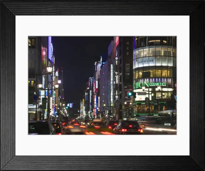 Framed Print : San-ai building and Chuo-dori at the intersection with Harumi-dori, Ginza Framed Print : San-ai building and Chuo-dori at the intersection with Harumi-dori, Ginza