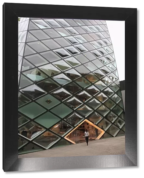 Prada building, designed by architects Herzog de Meuron, Aoyama, upscale fashion shopping district