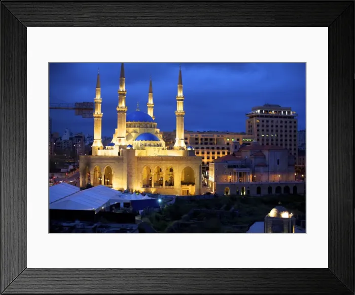 Framed Print : View over the Al Madijieh mosque from the terrace of the Hotel Gray, Beirut Framed Print : View over the Al Madijieh mosque from the terrace of the Hotel Gray, Beirut