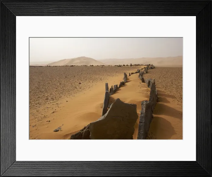 Framed Print : Foundations of an ancient temple on the reg Taita in the Akakus plateau in the Fezzan Desert Framed Print : Foundations of an ancient temple on the reg Taita in the Akakus plateau in the Fezzan Desert