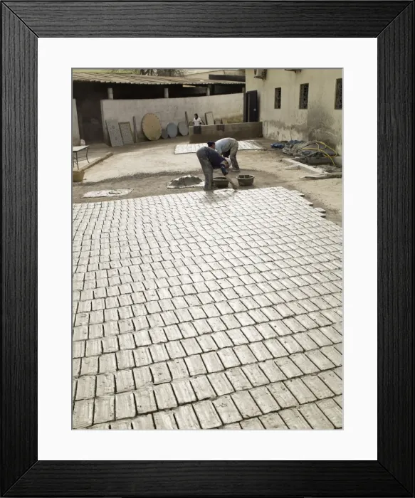 Framed Print : Pottery, making bricks, Morocco, North Africa, Africa Framed Print : Pottery, making bricks, Morocco, North Africa, Africa