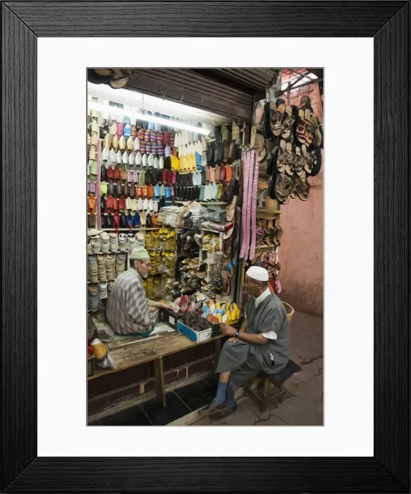 Framed Print : Slippers, Medina Souk, Marrakech, Morocco, North Africa, Africa Framed Print : Slippers, Medina Souk, Marrakech, Morocco, North Africa, Africa