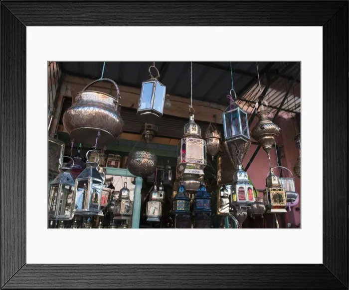 Framed Print : Moroccan lanterns, Medina Souk, Marrakech, Morocco, North Africa, Africa Framed Print : Moroccan lanterns, Medina Souk, Marrakech, Morocco, North Africa, Africa