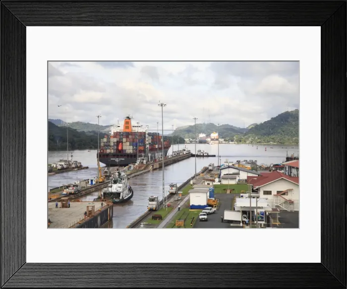 Framed Print : Miraflores Locks, Panama Canal, Panama, Central America Framed Print : Miraflores Locks, Panama Canal, Panama, Central America