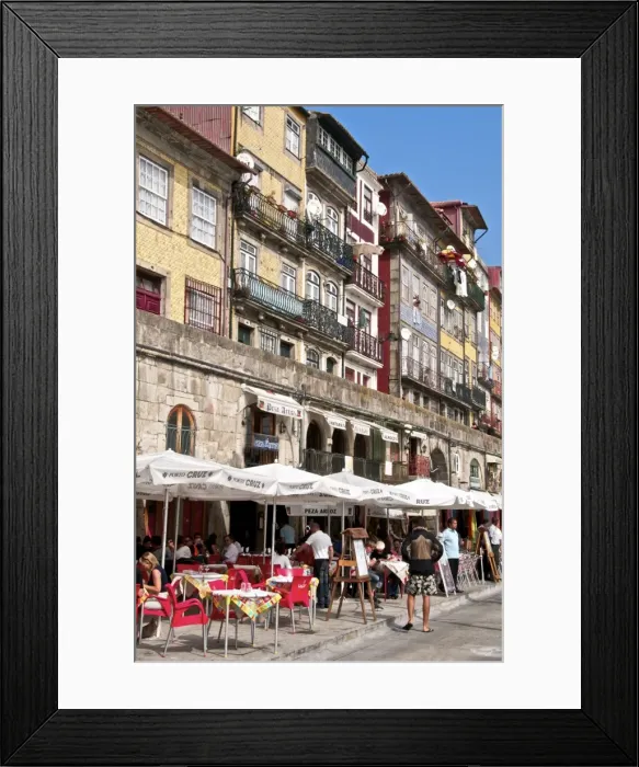 Framed Print : Typical quarter of Ribeira along Douro River, Porto, Portugal, Europe Framed Print : Typical quarter of Ribeira along Douro River, Porto, Portugal, Europe