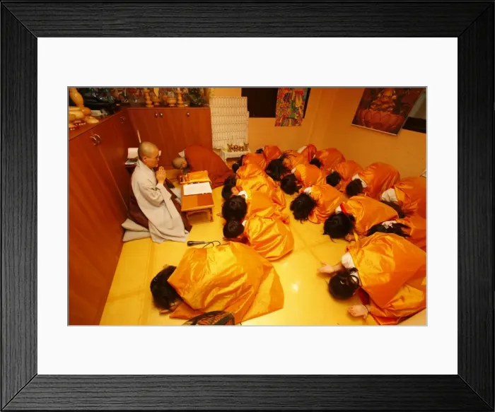 Framed Print : Buddhist ceremony for children, Seoul, South Korea, Asia Framed Print : Buddhist ceremony for children, Seoul, South Korea, Asia