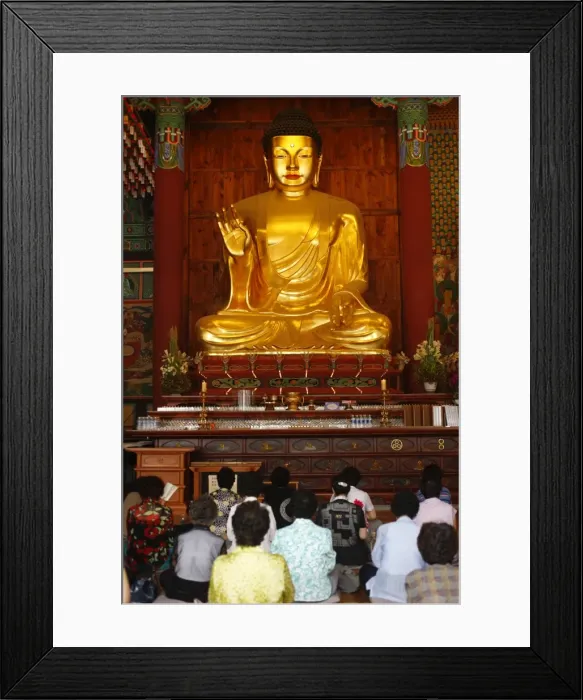Framed Print : Sakyamuni Buddha, Jogyesa Temple, Seoul, South Korea, Asia Framed Print : Sakyamuni Buddha, Jogyesa Temple, Seoul, South Korea, Asia