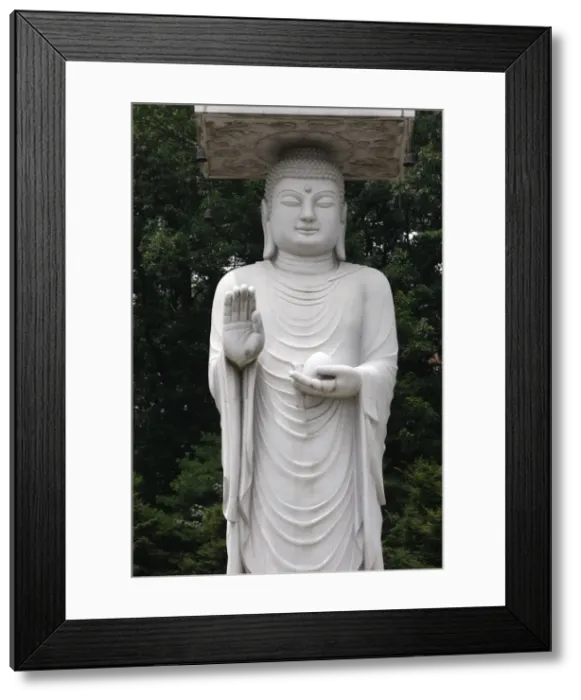 Framed Print : Statue of Maitreya, Buddha of the Future, Bongeunsa temple, Seoul, South Korea, Asia