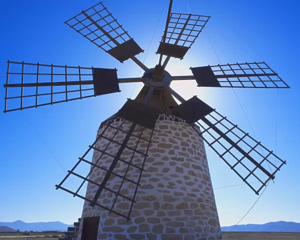 Old windmill, Tefia, Fuerteventura, Canary Islands, Spain, Europe