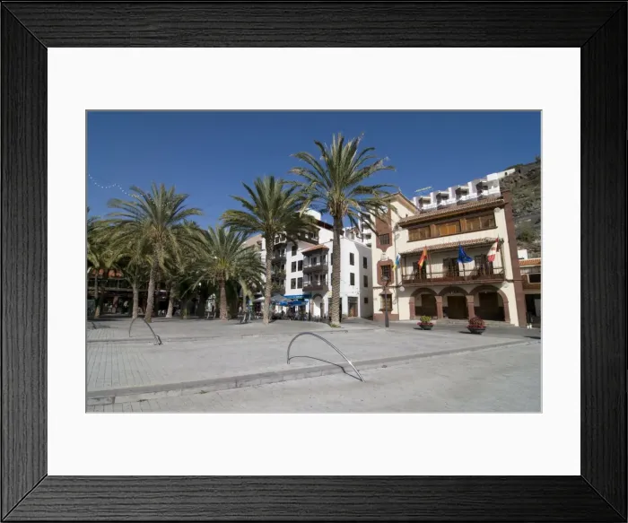 Framed Print : Little square in front of colonial buildings, San Sebastian de la Gomera Framed Print : Little square in front of colonial buildings, San Sebastian de la Gomera