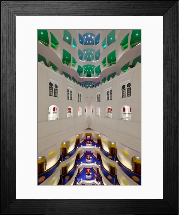 Framed Print : Atrium of the Burj Al Arab Hotel, Dubai, United Arab Emirates, Middle East Framed Print : Atrium of the Burj Al Arab Hotel, Dubai, United Arab Emirates, Middle East