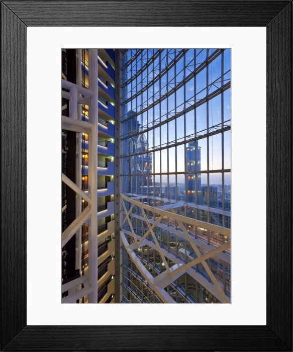 Framed Print : Modern architecture inside a luxury office and hotel building, Dubai, United Arab Emirates Framed Print : Modern architecture inside a luxury office and hotel building, Dubai, United Arab Emirates