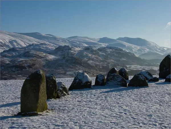 Castlerigg Stone Circle and the Helvellyn Range, Lake District National Park