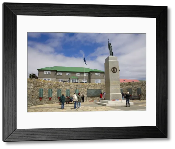 Framed Print : Liberation Monument (1982 War Memorial) in Port Stanley, Falkland Islands Framed Print : Liberation Monument (1982 War Memorial) in Port Stanley, Falkland Islands