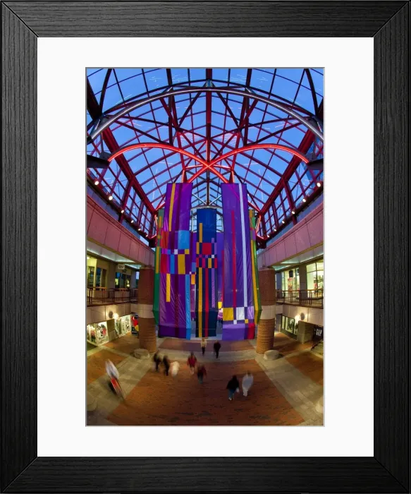 Framed Print : Colourful flags and passageway inside Quincy Market, Boston, Massachusetts Framed Print : Colourful flags and passageway inside Quincy Market, Boston, Massachusetts