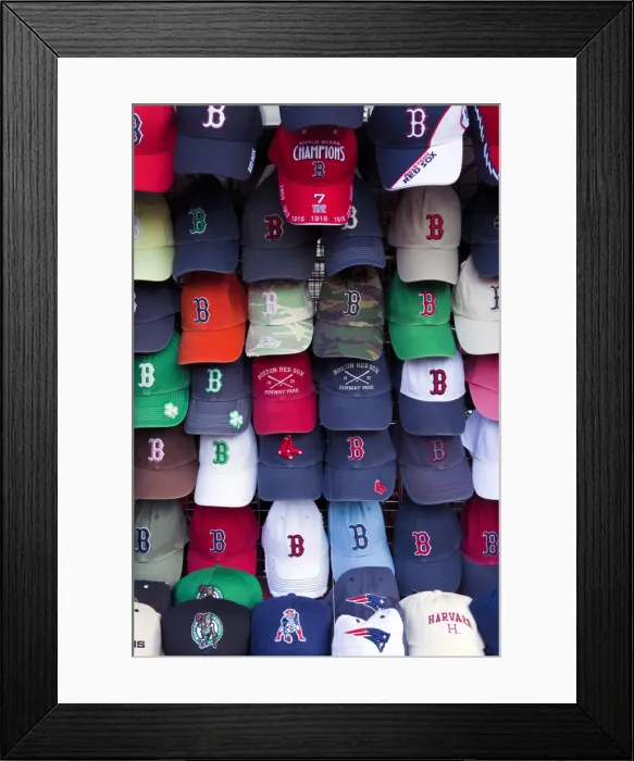Framed Print : Baseball caps for sale in Quincy Market, Boston, Massachusetts, New England Framed Print : Baseball caps for sale in Quincy Market, Boston, Massachusetts, New England