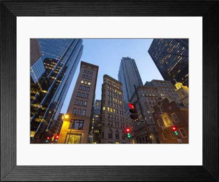 Framed Print : Downtown Financial District, Boston, Massachusetts, New England, United States of America Framed Print : Downtown Financial District, Boston, Massachusetts, New England, United States of America