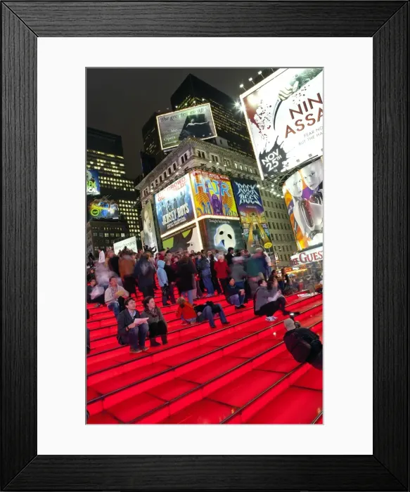 Framed Print : Neon lights at night, Times Square, Manhattan, New York City, New York Framed Print : Neon lights at night, Times Square, Manhattan, New York City, New York