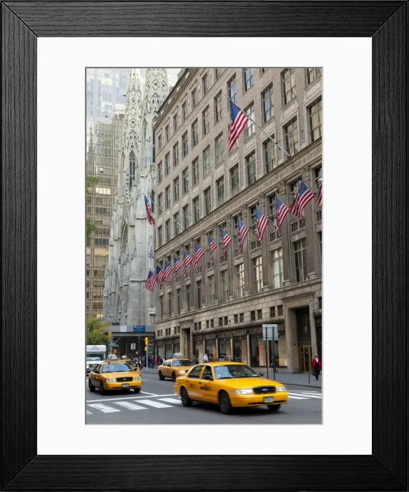 Framed Print : Fifth Avenue street scene, Manhattan, New York City, New York, United States of America Framed Print : Fifth Avenue street scene, Manhattan, New York City, New York, United States of America
