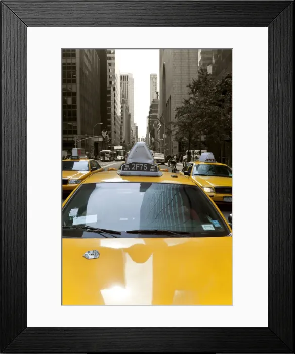 Framed Print : Yellow taxis along Fifth Avenue, Uptown Manhattan, New York City, New York Framed Print : Yellow taxis along Fifth Avenue, Uptown Manhattan, New York City, New York