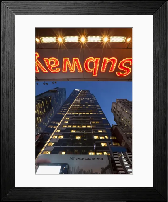Framed Print : Neon lights of 42nd Street, Times Square, Manhattan, New York City, New York Framed Print : Neon lights of 42nd Street, Times Square, Manhattan, New York City, New York