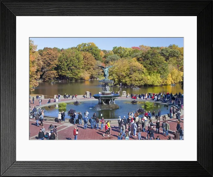 Framed Print : Bethesda Fountain at the end of the Mall, Central Park, Manhattan, New York City