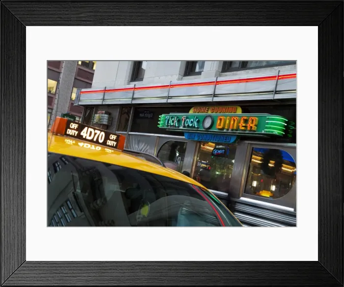 Framed Print : Diner in Midtown Manhattan, New York City, New York, United States of America Framed Print : Diner in Midtown Manhattan, New York City, New York, United States of America