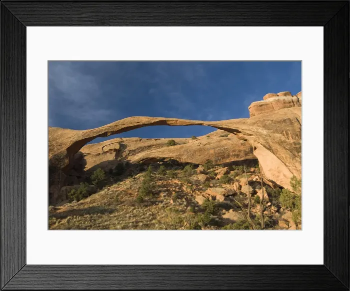 Framed Print : Landscape Arch in early morning light, Arches National Park, Utah, United States of America Framed Print : Landscape Arch in early morning light, Arches National Park, Utah, United States of America