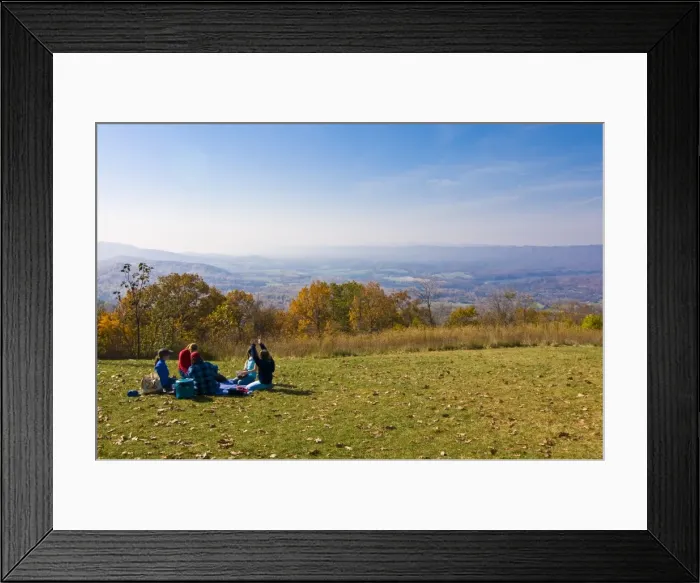 Framed Print : Tourists having a picnic, Shenandoah National Park, Virginia, United States of America
