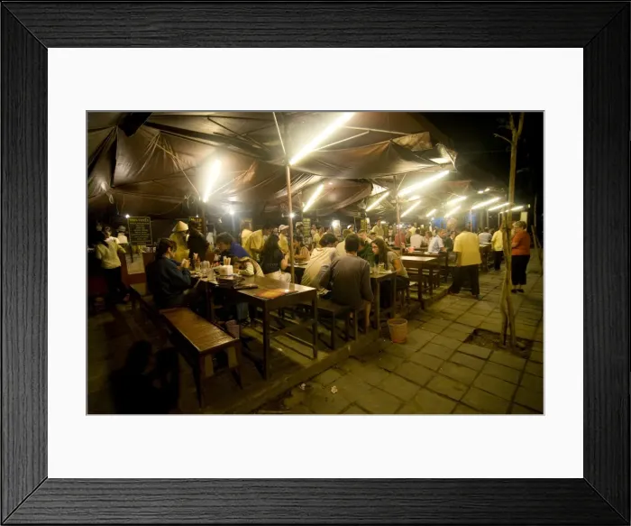 Framed Print : Night shot of food stalls, Hoi An, Vietnam, Indochina, Southeast Asia, Asia Framed Print : Night shot of food stalls, Hoi An, Vietnam, Indochina, Southeast Asia, Asia