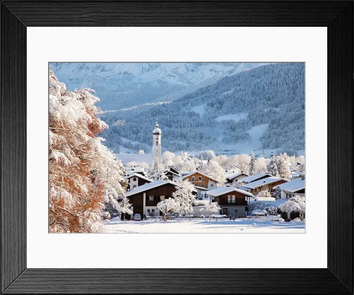 Framed Print : Wintertime with big snow in the Bavarian Alps, Garmish-Partenkirchen, Germany, Europe Framed Print : Wintertime with big snow in the Bavarian Alps, Garmish-Partenkirchen, Germany, Europe
