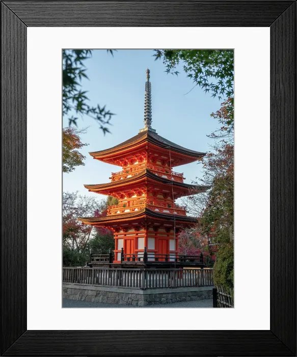 Framed Print : Kiyomizu-dera Buddhist temple and Koyasunoto three Story Pagoda with autumn colors, Kyoto, UNESCO World Heritage Site, Honshu, Japan, Asia Framed Print : Kiyomizu-dera Buddhist temple and Koyasunoto three Story Pagoda with autumn colors, Kyoto, UNESCO World Heritage Site, Honshu, Japan, Asia