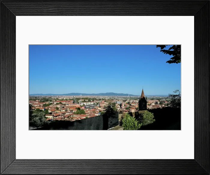 Framed Print : View of the City of Turin from the Castle of Rivoli (Castello di Rivoli), a former Residence of the Royal House of Savoy, housing the Museo d'Arte Contemporanea (Museum of Contemporary Art), Rivoli, Metropolitan City of Turin, Piedmont, Italy Framed Print : View of the City of Turin from the Castle of Rivoli (Castello di Rivoli), a former Residence of the Royal House of Savoy, housing the Museo d'Arte Contemporanea (Museum of Contemporary Art), Rivoli, Metropolitan City of Turin, Piedmont, Italy
