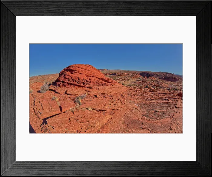Framed Print : A fossilized sand dune in the shape of a dome near the Spur Canyon at Horseshoe Bend, Arizona, United States of America, North America Framed Print : A fossilized sand dune in the shape of a dome near the Spur Canyon at Horseshoe Bend, Arizona, United States of America, North America
