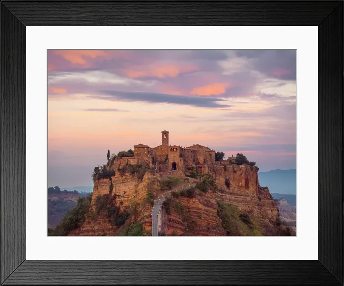 Framed Print : The beautiful village of Civita di Bagnoregio during an autumn sunset, Civita di Bagnoregio, Viterbo, Lazio, Italy, Europe Framed Print : The beautiful village of Civita di Bagnoregio during an autumn sunset, Civita di Bagnoregio, Viterbo, Lazio, Italy, Europe