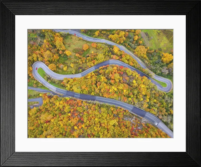 Framed Print : A car driving along the mountain road on an autumn day, Tuscan-Emilian Apennine National Park, Tuscany, Italy, Europe Framed Print : A car driving along the mountain road on an autumn day, Tuscan-Emilian Apennine National Park, Tuscany, Italy, Europe
