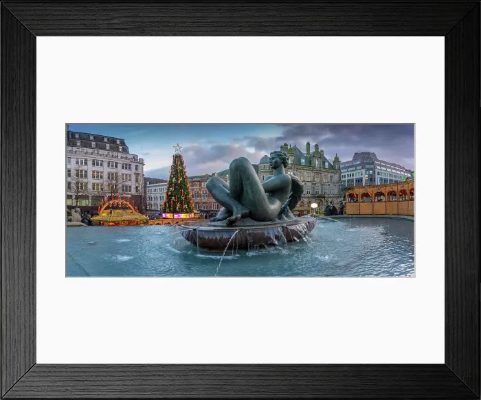 Framed Print : View of Christmas Market stalls and The River fountain (The Floozie in the Jacuzzi), Victoria Square, Birmingham, West Midlands, England, United Kingdom, Europe Framed Print : View of Christmas Market stalls and The River fountain (The Floozie in the Jacuzzi), Victoria Square, Birmingham, West Midlands, England, United Kingdom, Europe