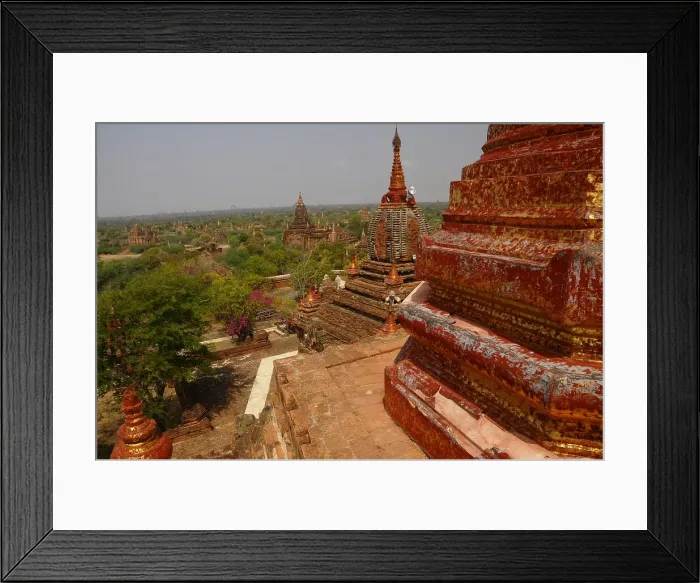 Framed Print : Elevated view of Bagan temples, Bagan (Pagan), UNESCO World Heritage Site, Myanmar, Asia Framed Print : Elevated view of Bagan temples, Bagan (Pagan), UNESCO World Heritage Site, Myanmar, Asia
