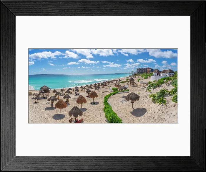Framed Print : View of long white sandy beach at Playa Delfines, Hotel Zone, Cancun, Caribbean Coast, Yucatan Peninsula, Mexico, North America Framed Print : View of long white sandy beach at Playa Delfines, Hotel Zone, Cancun, Caribbean Coast, Yucatan Peninsula, Mexico, North America