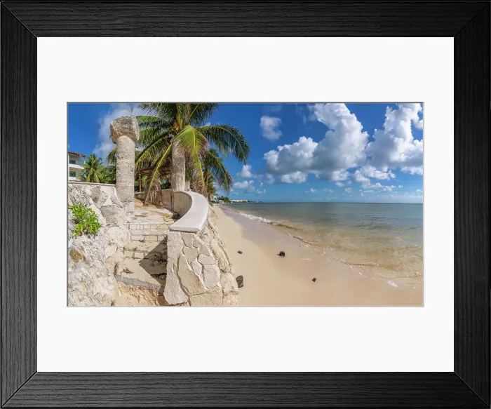 Framed Print : View of beach near Puerto Morelos, Caribbean Coast, Yucatan Peninsula, Mexico, North America Framed Print : View of beach near Puerto Morelos, Caribbean Coast, Yucatan Peninsula, Mexico, North America