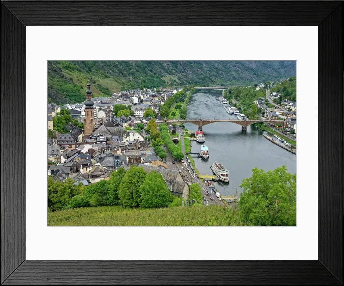 Framed Print : View over Cochem and the Moselle River, Cochem, Rhineland Palatinate, Germany, Europe Framed Print : View over Cochem and the Moselle River, Cochem, Rhineland Palatinate, Germany, Europe