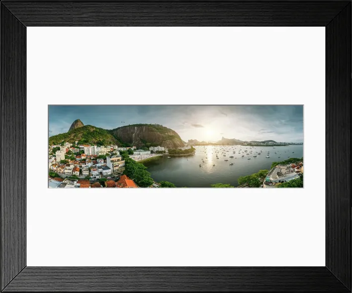 Framed Print : Aerial drone panorama of Urca neighbourhood and surrounding Botafogo and Guanabara Bay, UNESCO World Heritage Site, between the Mountain and the Sea, inscribed on the World Heritage List in 2012, Rio de Janeiro, Brazil, South America Framed Print : Aerial drone panorama of Urca neighbourhood and surrounding Botafogo and Guanabara Bay, UNESCO World Heritage Site, between the Mountain and the Sea, inscribed on the World Heritage List in 2012, Rio de Janeiro, Brazil, South America