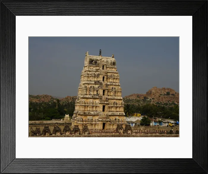 Framed Print : Gopura of Virupaksha Temple, Hampi, UNESCO World Heritage Site, Karnataka, India, Asia