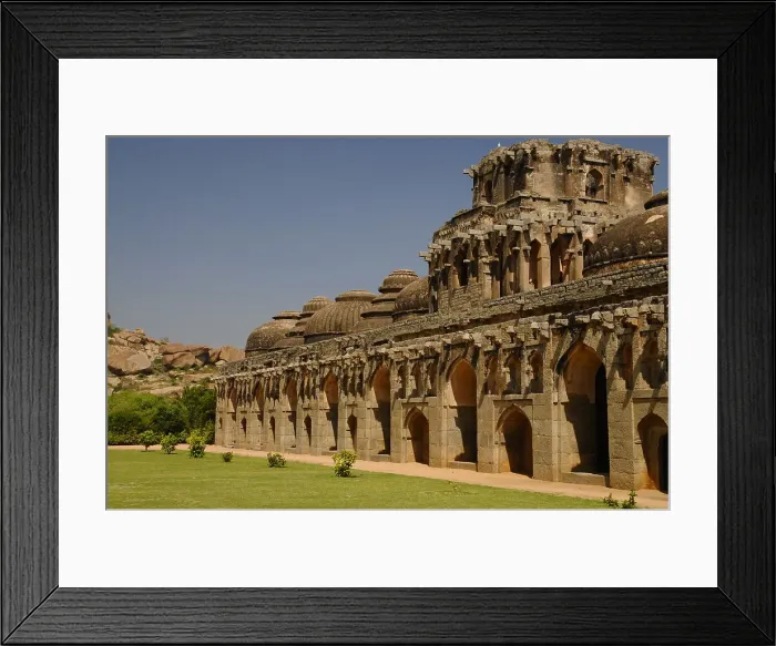 Framed Print : Elephant Stables, Hampi, UNESCO World Heritage Site, Karnataka, India, Asia Framed Print : Elephant Stables, Hampi, UNESCO World Heritage Site, Karnataka, India, Asia
