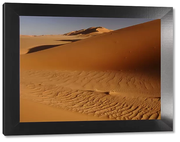 Picturesque orange Dunes of Ubari, Sahara Desert, Libya, North Africa, Africa