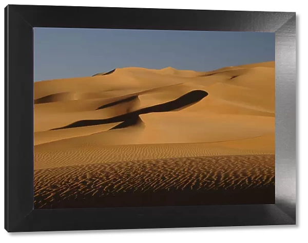 Picturesque orange Dunes of Ubari, Sahara Desert, Libya, North Africa, Africa