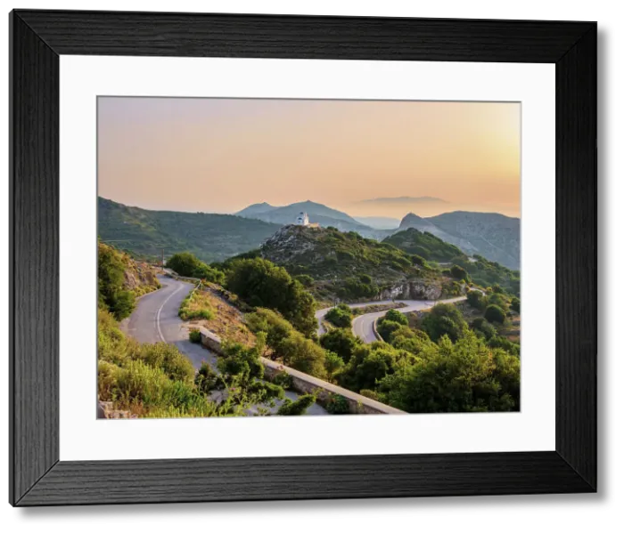 Framed Print : View towards the Prophet Elias Church at sunset, Naxos Island, Cyclades, Greek Islands, Greece, Europe Framed Print : View towards the Prophet Elias Church at sunset, Naxos Island, Cyclades, Greek Islands, Greece, Europe