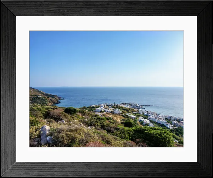 Framed Print : Apollonas Village, elevated view, Naxos Island, Cyclades, Greek Islands, Greece, Europe Framed Print : Apollonas Village, elevated view, Naxos Island, Cyclades, Greek Islands, Greece, Europe