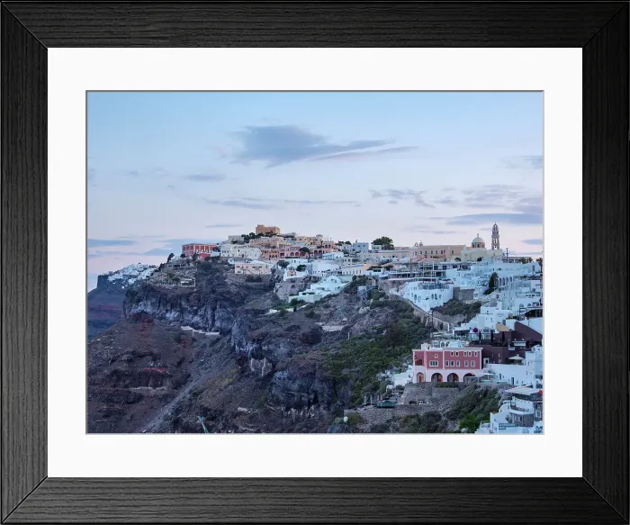 Framed Print : Cityscape of Fira at dawn, Santorini (Thira) Island, Cyclades, Greek Islands, Greece, Europe Framed Print : Cityscape of Fira at dawn, Santorini (Thira) Island, Cyclades, Greek Islands, Greece, Europe